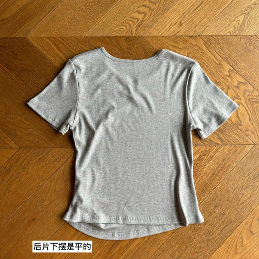 夏自留推荐--显瘦王！亨利领螺纹短袖T恤上衣【包邮+三天无理由退换】 商品图13