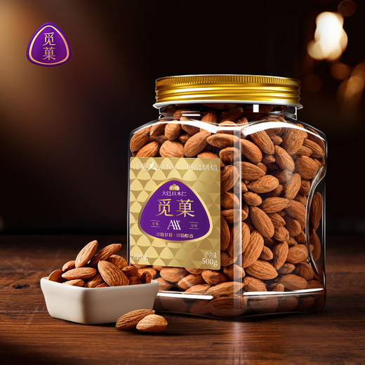 觅菓NP大颗粒大巴旦木仁500g罐装A+/AA+/AAA+颗粒原味品质大坚果 商品图3