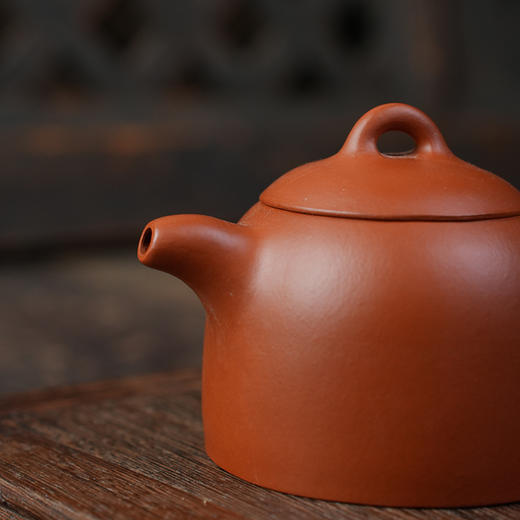 孙雯  小秦权壶朱泥小茶壶宜兴紫砂原矿茶壶紫砂壶功夫茶泡茶壶紫砂茶具仿古 商品图3