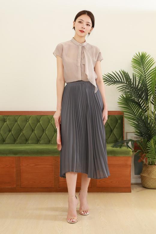 Le Malene 垂感百褶半裙 13063 商品图6