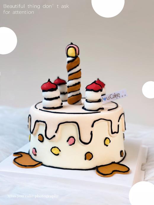 定制款蛋糕 - 漫画线条蛋糕 商品图0