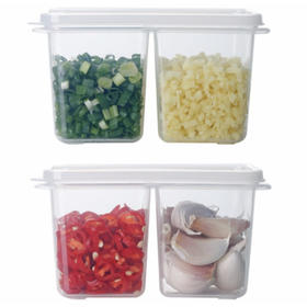 【透明款两个装】娜家葱花蒜泥保鲜盒