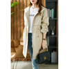 68599原形中长款连帽风衣女2024春季新款韩版收腰显瘦设计感小众外套 商品缩略图3