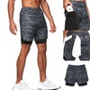 【可以挂毛巾的马拉松短裤！】秒干双层短裤！可插手机！可挂毛巾！多功能马拉松运动健身短裤! 夏季男运动短裤速干假两件健身裤子锻炼户外休闲裤五分裤-LC24AA01 商品缩略图3