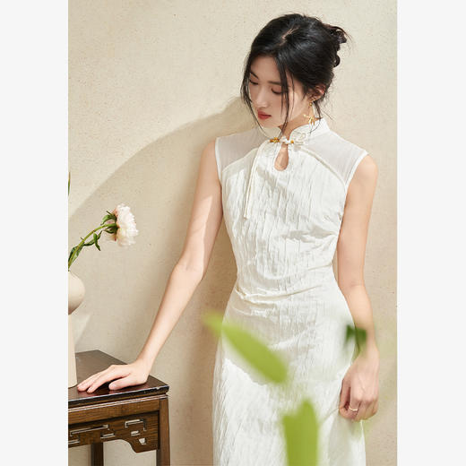 西遇新中式复古收腰改良旗袍气质短袖连衣裙女夏季新款少女裙D2241853 商品图4