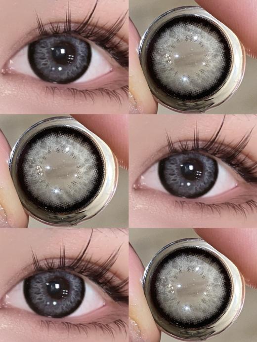 winni日抛 D26玛瑙贝壳/D27雪蓝水母/D28蜜茶珊瑚 14.5mm 一盒十片 日抛无售后！！ 非离子  灰/蓝/棕 商品图0