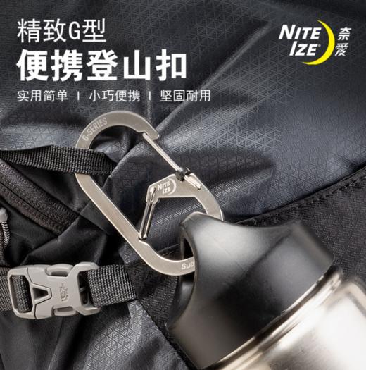 Niteize奈爱登山扣G字扣环快挂钥匙扣背包挂扣爬山扣不锈钢 商品图0