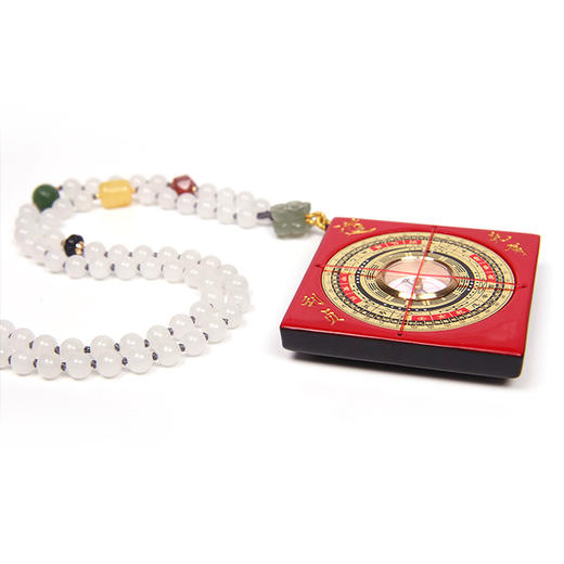 白玉喜气小罗盘 五行金 商品图7