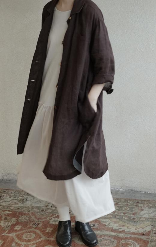 KHADI&CO 亚麻轻薄长衬衫外套(EARTH2 Linen Coat) 商品图3