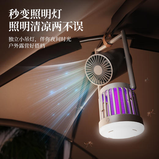 风扇灭蚊2合一【家用小夜灯灭蚊器】露营探险家风扇驱蚊灭蝇灯 户外电击式灭蚊灯  商品图1