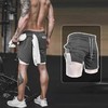 【可以挂毛巾的马拉松短裤！】秒干双层短裤！可插手机！可挂毛巾！多功能马拉松运动健身短裤! 夏季男运动短裤速干假两件健身裤子锻炼户外休闲裤五分裤-LC24AA01 商品缩略图0