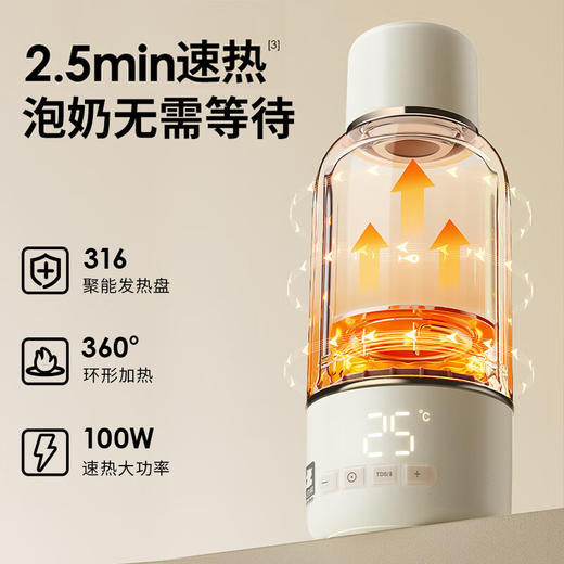 小白熊 调奶器  无线便携式调奶器HL-5073 商品图3