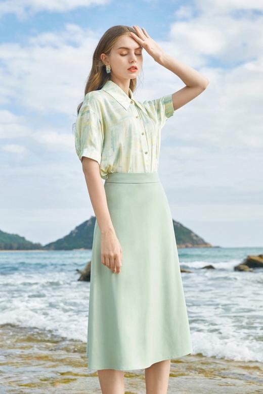 MEETLADY/米莱达 印染衬衫半裙套装 12474 商品图5