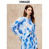 VIMAGE纬漫纪秋季新款气质显瘦直筒印花垂坠印花上衣女V2213801 商品缩略图2