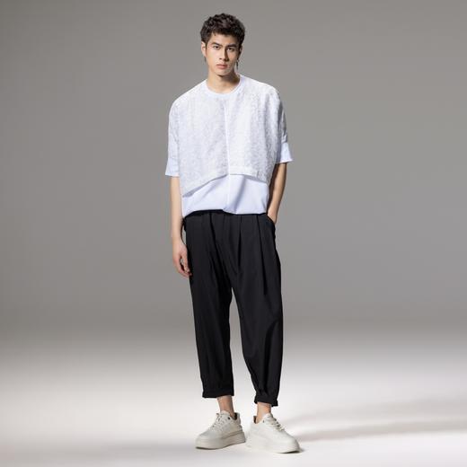 PINLI品立裁魂夏季新款束脚裤薄款百搭休闲九分裤潮牌男裤子BC221117018 商品图4