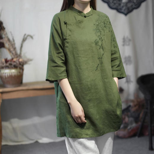 裁缝学苑AS276中国风新中式棉麻上衣纸样女装亚麻改良茶服衬衫版型图纸 商品图2