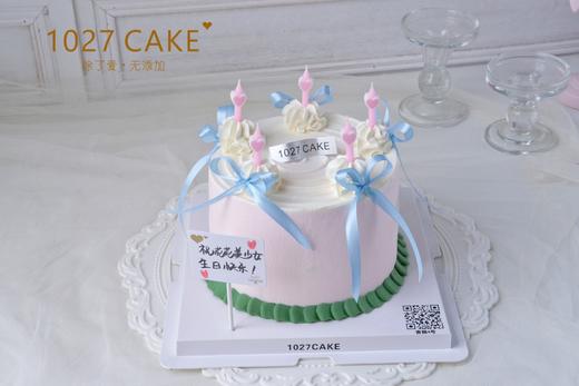 1027CAKE |  少女心蛋糕  爱心蜡烛  蝴蝶结丝带 商品图2