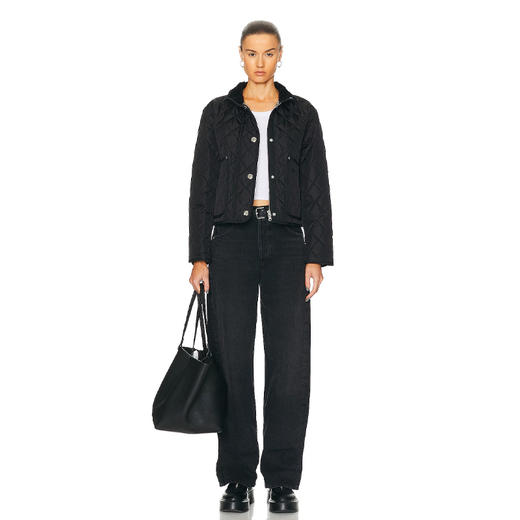 BURBERRY 巴宝莉 女士绗缝连帽棉服 黑色 8084152 A1189 商品图3