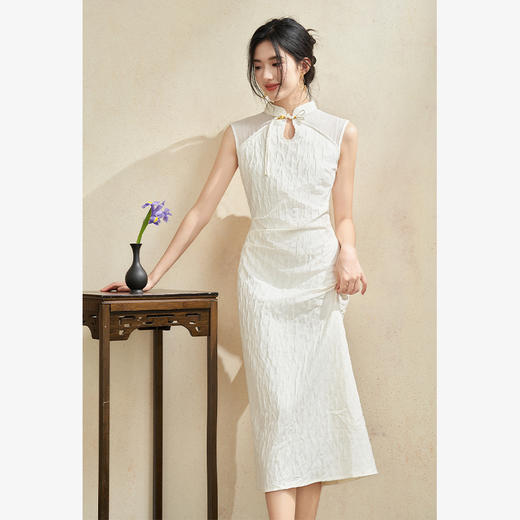 西遇新中式复古收腰改良旗袍气质短袖连衣裙女夏季新款少女裙D2241853 商品图0