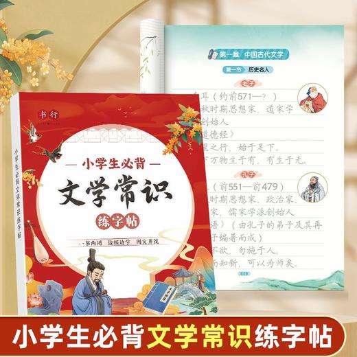 （老会员）小学生文学常识小古文练字帖记忆训练语文巩固规范书写文学汉字 商品图10