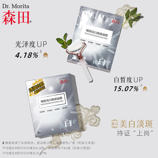 【森田药妆】细润亮白焕颜面膜（5片/盒） 商品图1