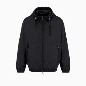 EMPORIO ARMANI 阿玛尼 男士常规版型连帽外套 黑色 3D1BH4 1NNXZ 0999