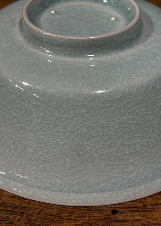 河南青瓷天青釉折沿大碗 ，1980年代后期，顺丰包邮 商品图14