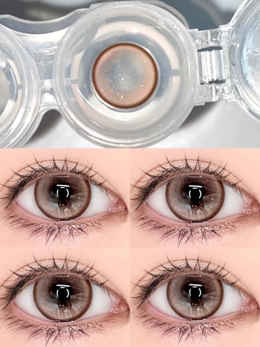 loveiikira日抛 晶晶紫/闪闪棕 紫/棕 14.2mm 一盒十片装 日抛无售后！！非离子 商品图5