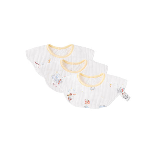 【商场同款】英氏婴儿口水巾纯棉抗菌新生儿围脖新款3条装 商品图4