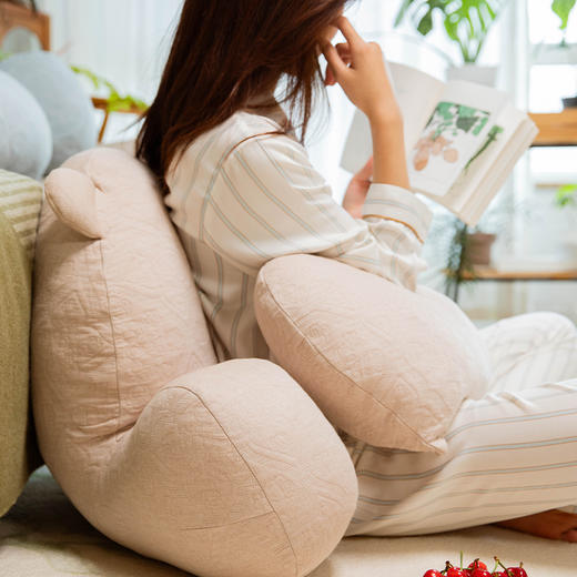 艺术家合作系列熊抱抱床头靠垫大靠背软包腰靠 商品图1