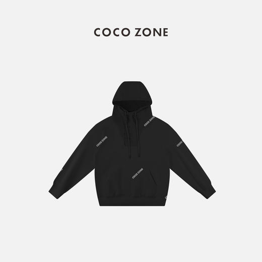 COCO ZONE连帽拼接系绳排扣卫衣摆袖口罗纹上衣 23C19216 商品图11