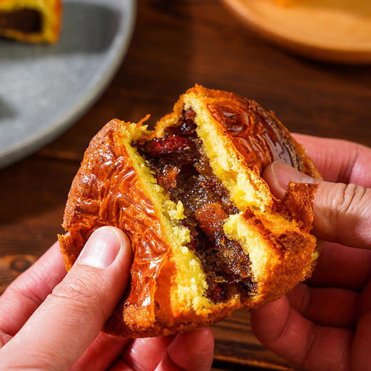 盛京记忆蛋月烧 80g/块 五仁蜜枣黑芝麻豆沙椰蓉 5种口味 月饼糕点 商品图1