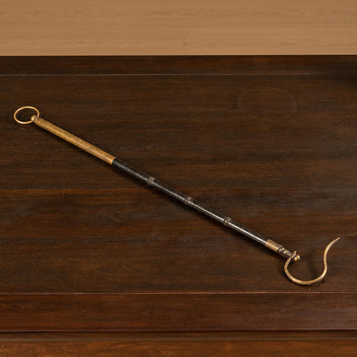 清 紫檀包铜鸟笼钩 商品图0