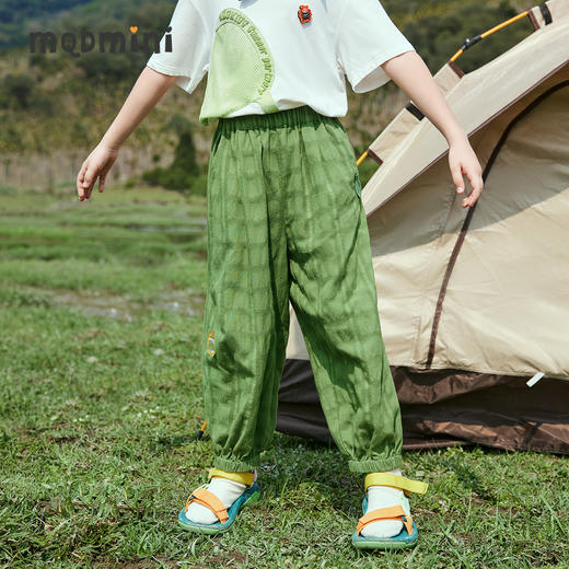 【断码】【秒2】【MQD】童装男童夏季新款九分休闲裤中大儿童宽松格纹韩版裤子洋气 商品图1