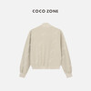COCO ZONE100%棉立领拉链外套螺纹拼接分割设计23C19112 商品缩略图1