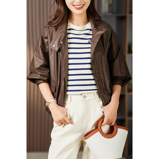 89890原形气质美拉德短外套女夹克2024春装新款宽松设计感小众短款上衣 商品图3