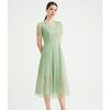 司歌蕾丝薄荷曼波绿连衣裙短袖收腰A89M009 商品缩略图0