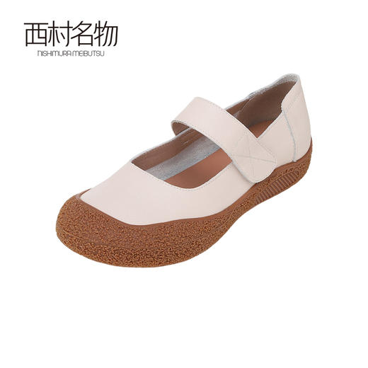 西村名物2024夏季新品复古软皮软底真皮通勤休闲鞋浅口单鞋晚晚鞋T24CE38341 商品图0