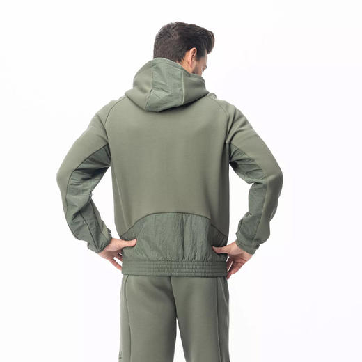 EMPORIO ARMANI EA7 阿玛尼 男士拉链连帽运动卫衣 绿色 3DPM19 PJUXZ 1846 商品图2