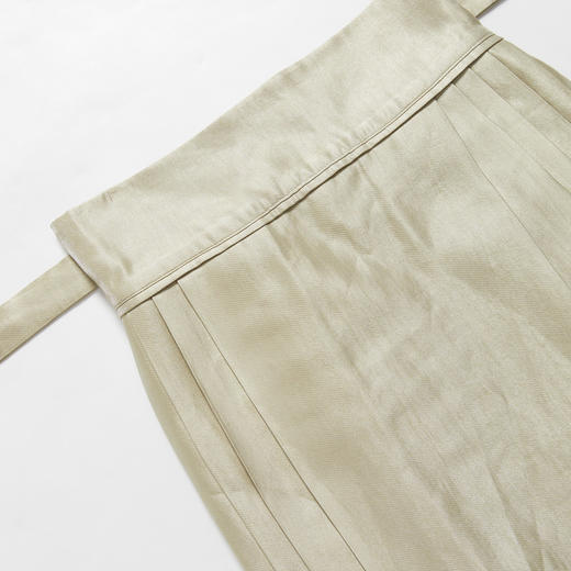 新中式缎面竹叶绣花马面裙新款国风高腰百搭半身裙V0340140 商品图5