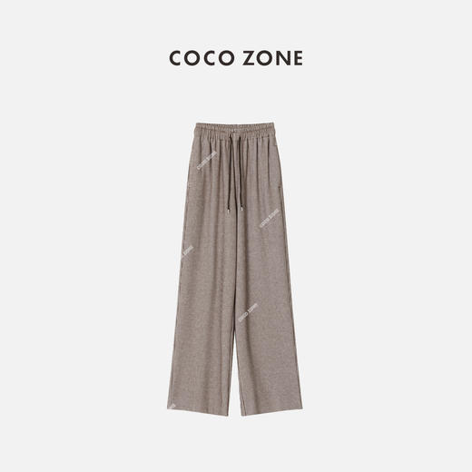 COCO ZONE美拉德早秋松紧腰细绳裤直筒阔腿裤 23C19561 商品图0