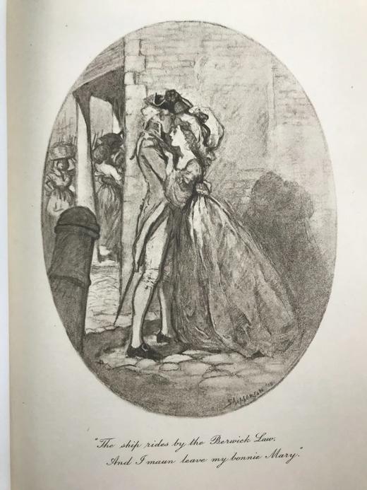 1913年 塔尔文•莫里斯装帧设计《彭斯诗集》（全4卷）  约20余幅插图 漆布精装18开 商品图13