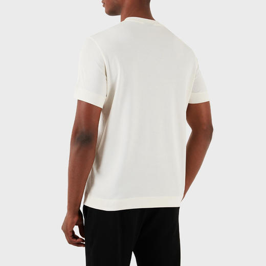 EMPORIO ARMANI 阿玛尼 男士徽标刺绣棉质圆领短袖T恤 米色 3D1TG8 1JOCZ 01A5 商品图2