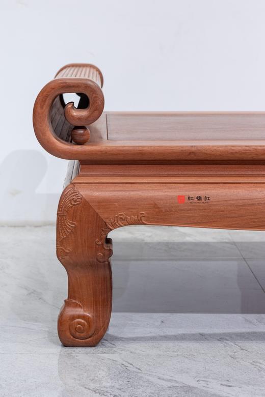 红桥红  家具严选  缅甸花梨（大果紫檀）【215 扶手贵妃床 独板】 商品图5