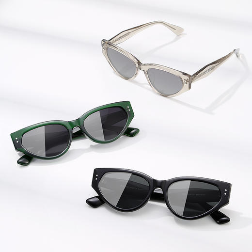 普莱斯新款太阳镜 PBS24020A  猫眼板材窄框 TAC镜片 男女同款 三色可选 商品图3