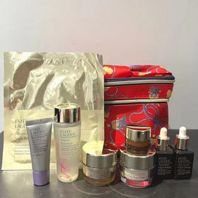 雅诗兰黛中样9件套（线雕防晒15ml+智妍焕白面霜15ml+钢铁侠面膜1片+樱花原生液50ml+抗蓝光眼霜5ml+智妍胶原霜15ml+小棕瓶精华15ml*2+化妆包）