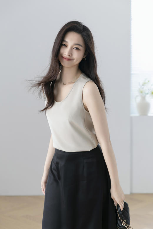 火桐hooton 高货系列 25姆米高密弹力重绉无袖背心YT2010 商品图6