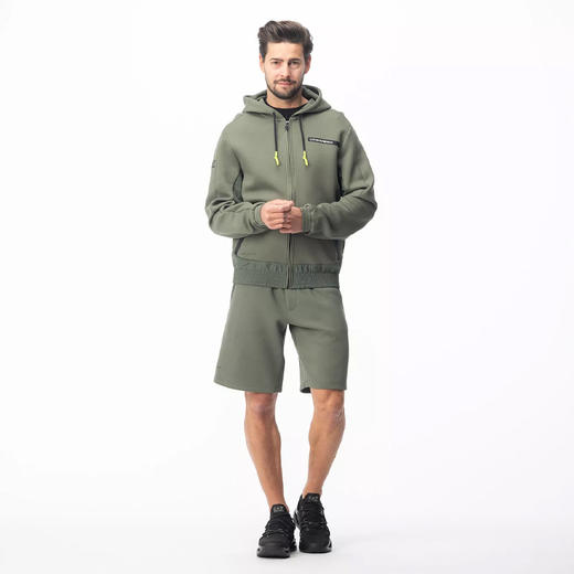 EMPORIO ARMANI EA7 阿玛尼 男士拉链连帽运动卫衣 绿色 3DPM19 PJUXZ 1846 商品图3