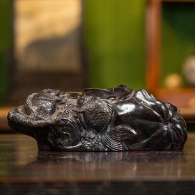 清 紫檀一木整挖连年有余水洗