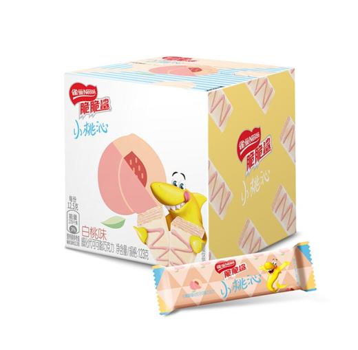 【亚欧超市】雀巢脆脆鲨白桃味威化巧克力123g/盒 商品图0